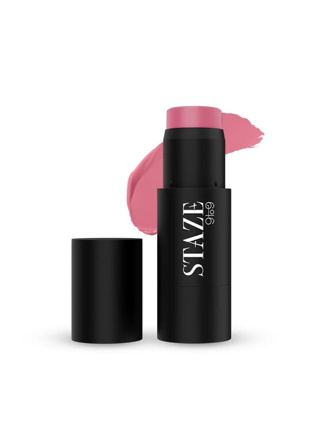 Staze 9to9 Cheek Me Out Multipurpose Blush Stick Tint | On The Go Lip + Cheek + Eye Makeup | Highly Pigmented + Blendable | 12Hrs Long Stay | Natural, Creamy Finish | Travel-Friendly | 02 Bite | 6g - Image 1